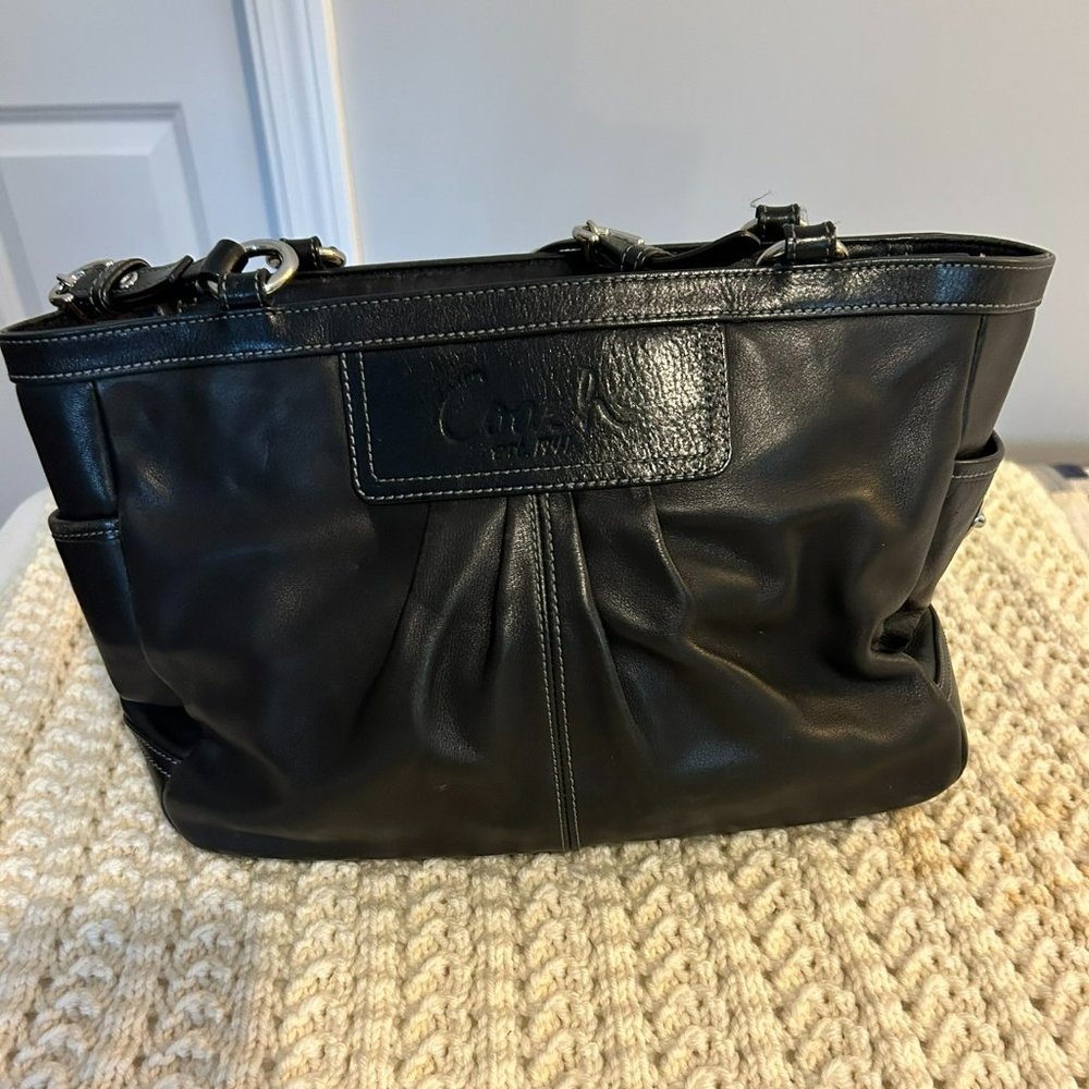 COACH Black Slouch Tote